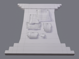 worn medieval notice board 3D Model