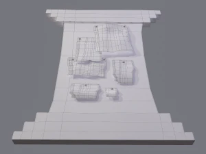 worn medieval notice board 3D Model