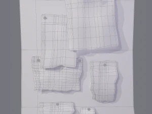 worn medieval notice board 3D Model