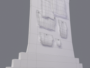 worn medieval notice board 3D Model
