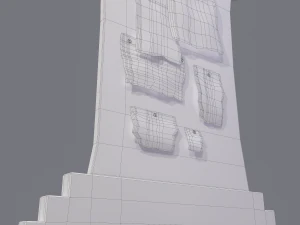 worn medieval notice board 3D Model