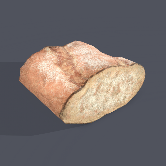 Bread piece Modelo 3D .c4d .max .obj .3ds .fbx .stl .blend 