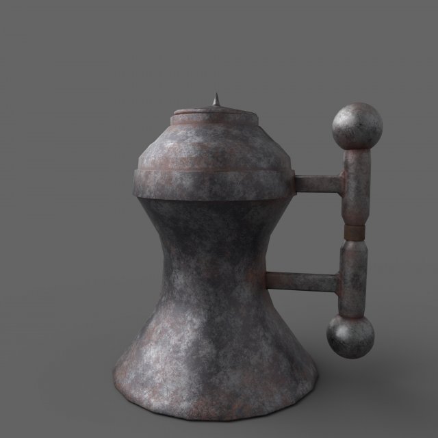 Medieval tavern kettle 3D Модель .c4d .max .obj .3ds .fbx .stl .blend 