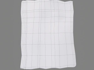 Worn medieval paper with figures 3D Model
