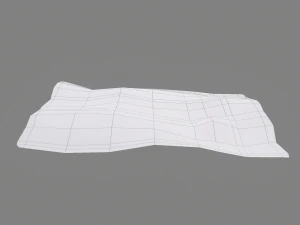 Worn medieval paper with figures 3D Model
