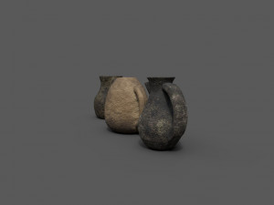 3 medieval jugs Modelo 3D
