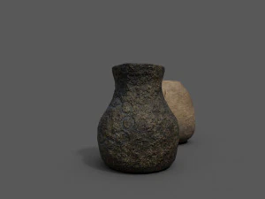 3 medieval jugs 3D Model