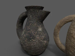 3 medieval jugs 3D Model