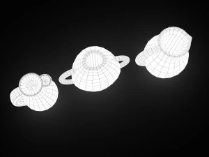 3 medieval jugs 3D Model