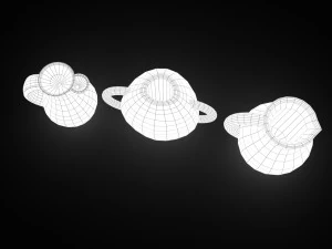 3 medieval jugs 3D Model