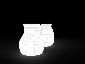 3 medieval jugs 3D Model