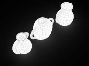 3 medieval jugs Modelo 3D