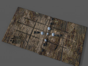 Medieval board game 3D 模型