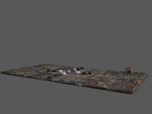 Medieval board game 3D Model