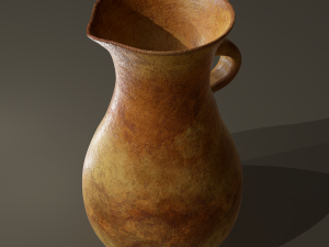 Ancient terracotta spouted vase 3D मॉडल