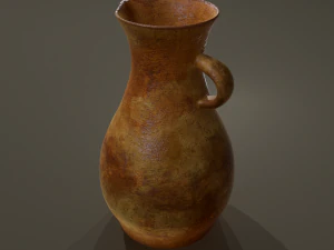 Ancient terracotta spouted vase 3D Model
