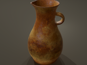 Ancient terracotta spouted vase 3Dモデル