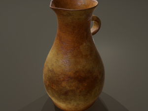 Ancient terracotta spouted vase 3Dモデル
