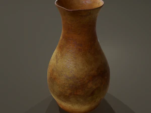 Ancient terracotta spouted vase 3D Model