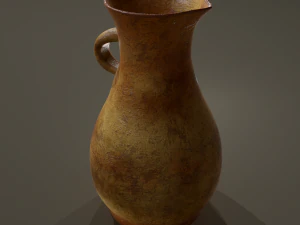 Ancient terracotta spouted vase 3D Model