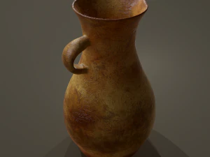 Ancient terracotta spouted vase 3D Model