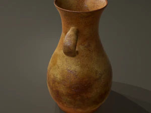 Ancient terracotta spouted vase 3D Model