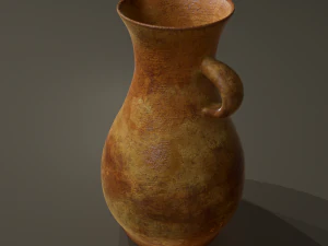 Ancient terracotta spouted vase 3D Model