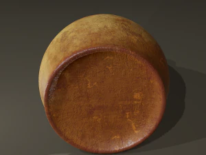 Ancient terracotta spouted vase 3D Model