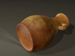 Ancient terracotta spouted vase 3D Model