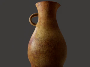 Ancient terracotta spouted vase 3D Model