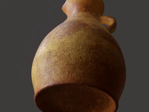 Ancient terracotta spouted vase 3D Model