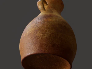Ancient terracotta spouted vase 3D Model