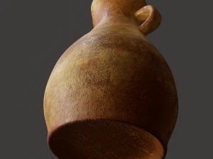Ancient terracotta spouted vase 3D Model
