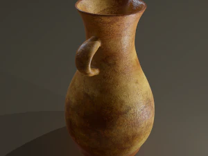 Ancient terracotta spouted vase 3D Model
