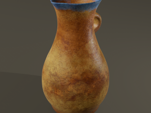 Ancient terracotta spouted vase 3Dモデル