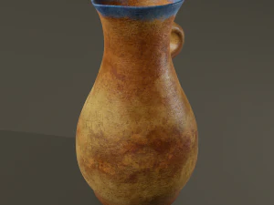 Ancient terracotta spouted vase 3D Model