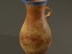 Ancient terracotta spouted vase 3D Model