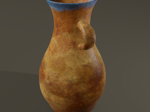 Ancient terracotta spouted vase 3Dモデル