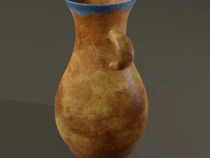 Ancient terracotta spouted vase 3D Model