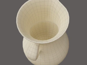 Ancient terracotta spouted vase 3D Model