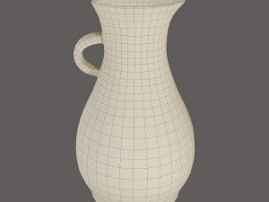 Ancient terracotta spouted vase 3Dモデル