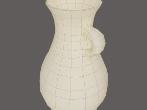 Ancient terracotta spouted vase 3D Model