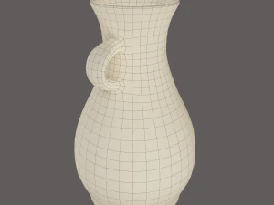 Ancient terracotta spouted vase 3D Model