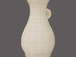 Ancient terracotta spouted vase 3D Model
