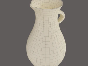 Ancient terracotta spouted vase 3D Model