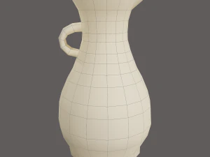 Ancient terracotta spouted vase 3D Model