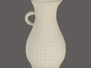 Ancient terracotta spouted vase 3D Model