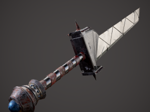 Spiked fantasy sword 3D Model