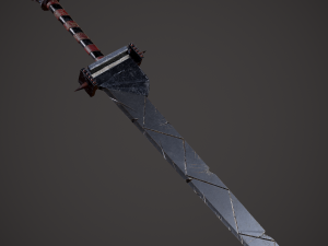Spiked fantasy sword 3D Модель