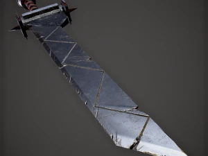 Spiked fantasy sword 3D Model